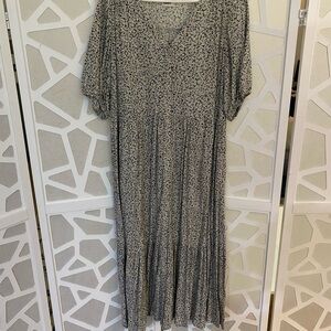 Sonoma Black and White Patterned Maxi Dress